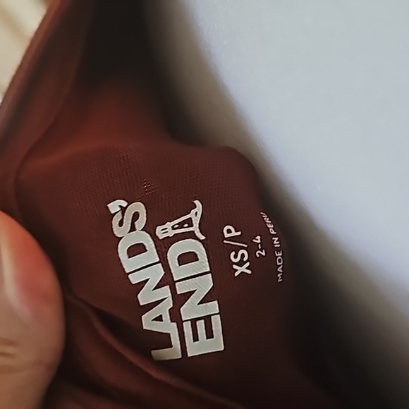 NWOT, Lands End never worn, Size XS/P T-Shirt, Maroon. - Picture 4 of 4